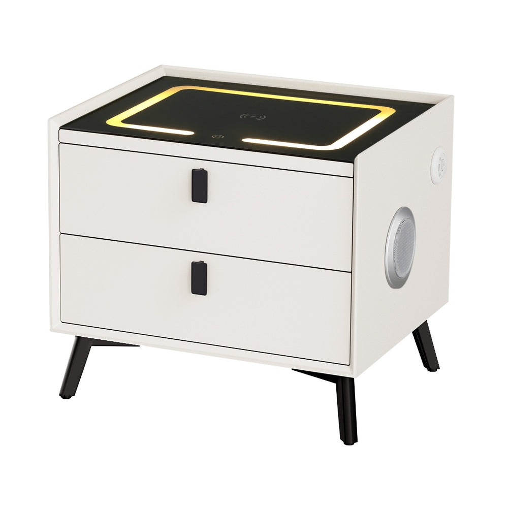 Smart Bedside Table with Wireless Charging