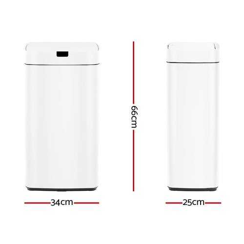 45L Automatic Motion Sensor Bin – White