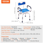 360° Swivel Shower Chair with Pivoting Arms – 400lbs