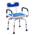 360° Swivel Shower Chair with Pivoting Arms – 400lbs